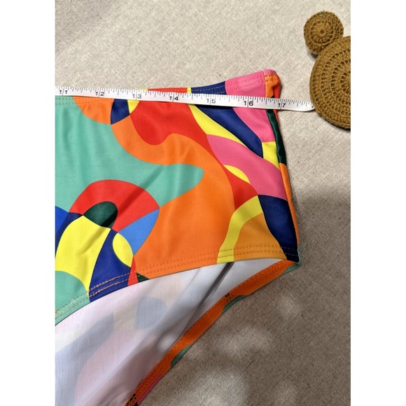 Shein Multi-Colored Geometric Two Piece Swimming Swimsuit Bathing Suit Size 3XL - Picture 10 of 10